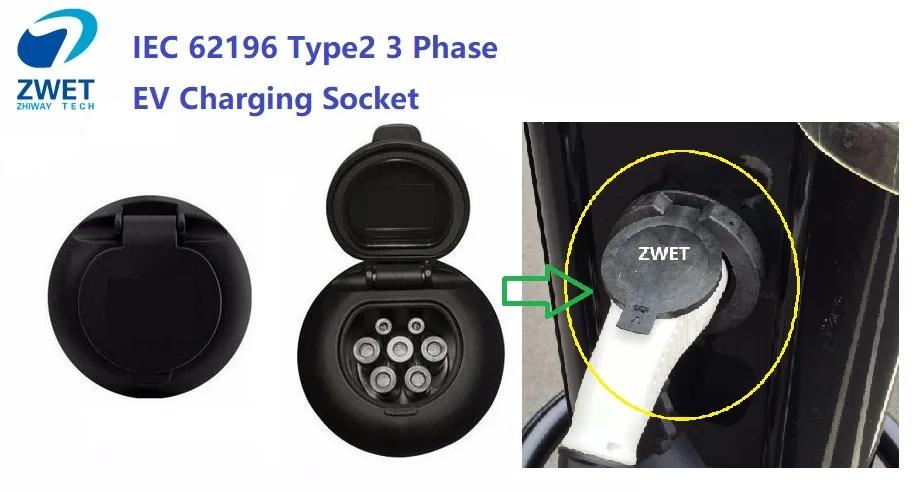 ZWET IEC 62196 Type2 3  EV    ǥ EV   2 Ŀ  ڽ,   32A70A